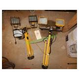 Two Sets Yellow Dual Lamp Utility Lighting