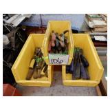 Assortment of Chisels, Pliers, and Dikes