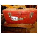 Waterloo Red Metal Tool Box w/ Contents