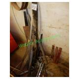 Assorted Metal Rods, Runners, and Metal Parts