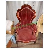 Decorative Antique Chair - Wood/Felt