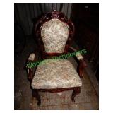 Decorative Wood Chair - Floral Pattern