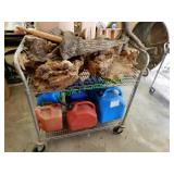 Metal Shop Cart On Wheels