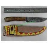 8.5" Fixed blade with polished wood handle