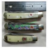 3 Kissing Crane Folding Blades