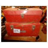 Waterloo Red Metal Tool Box w/ Contents