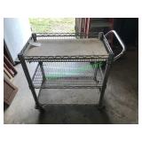 Metal Shop Cart On Wheels