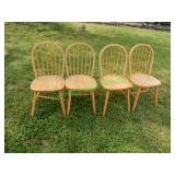 4 matching Wood Chairs