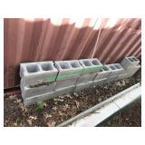 Cinder Blocks in Group & on Lumber Dolly