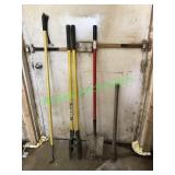 Post Hole Digger, Flat Shovel, & Pic