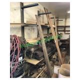 Metal Wall Shelving Holding Wood Products