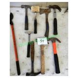 8 Assorted Hammers in Group