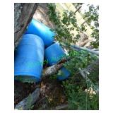 3 55gallon Plastic Drums