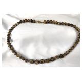 Leopard Skin Jasper Stone Bead Necklace