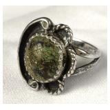Mexican Silver Ring w/ Natural Turquoise Stone