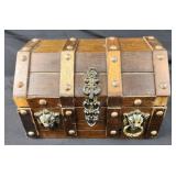 Treasure Chest Wood Trinket Box