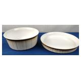 Corning Ware French Bisque Torte & Souffle (2)