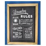 Laundry Rules Framed Sign