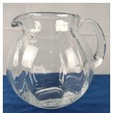 Blown Glass Pot Belly Pitchers