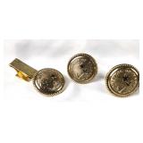 Republic of Texas Navy Cuff Links & Tie Clip