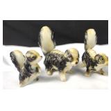 Miniature Skunk Family Figurines (3)
