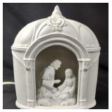 Ceramic Lighted Manger Scene