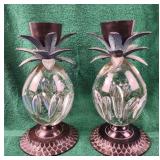 Bubble Glass Pinapple Candle Stick (2)