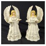Porcelain Angel Figurine (2) Candle Holders