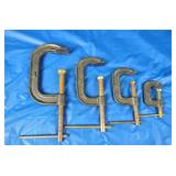 C-Clamp Set (4) 1", 2", 3" & 4"
