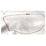 Sterling Gold Plated Fine Box Chain Necklace