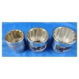 Pro-Grade 3/4" Dr Sockets (3)
