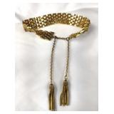Vtg Mesh Bracelet w/ Tassels on Chain