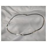 Sterling (975) Herringbone Chain Necklace - Italy