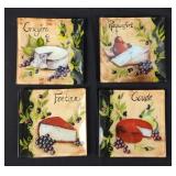 Prima Designs Glass Cheese Plates Set (4)