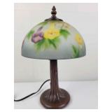 Accent Lamp w/ Reverse Hand Painted Glass Shade