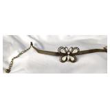 Moonstones & Rhinestones Butterfly Choker
