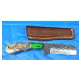 H-C Bull Cutter Knife w/Sheath, New