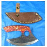 H-C Ulu Knife w/Sheath, New