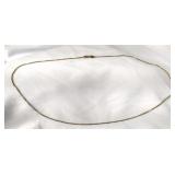 Sterling Gold Plated Fine Box Chain Necklace