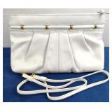 Bechamel White Leather Handbag w/ Should Strap