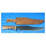 H-C XL Hunting Knife w/Sheath, New