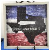 Texas "Come and Take It" Framed Sign