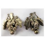 Sterling Grape Pattern Earrings