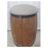 Vtg Rustic Barrel Stool