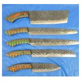 Handmade Premium Chef Knife Set of 5, New [x5]