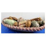Vtg Mexican Terracotta Fruit Bowl