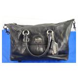 Coach Madison Sabrina Black Leather Satchel