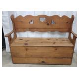 Lg Wood Storage Bench