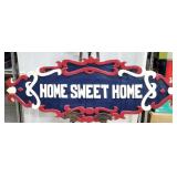Lg "Home Sweet Home" Wood Cutout Sign