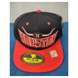 Blk/Red Houston Ball Cap, NEW